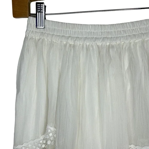 Rococo‎ Sand Cia Mini Skirt NEW Resort Wear Boho Off White Bridal Wedding  XS - Picture 6 of 8